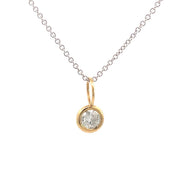 18K Yellow Gold Diamond Bezel Charm / Pendant